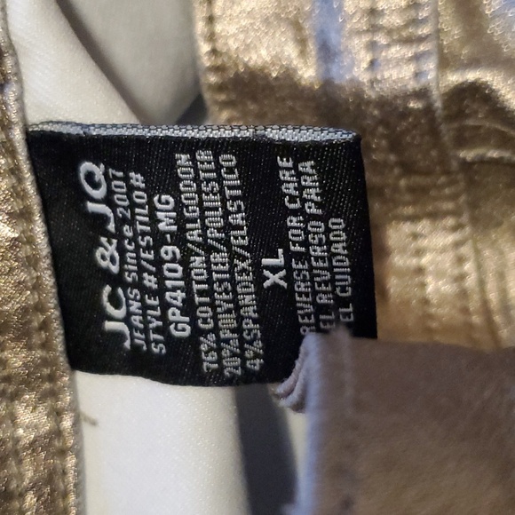 Vintage JC & JQ XL High Rise Metallic Jeans #S11 - Picture 4 of 4